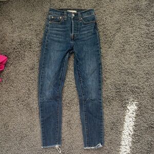 Levi's Dark Blue Wedgie Skinny Ankle Jeans